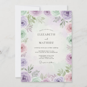 Convite Casamento Pétala Violeta Lavanda