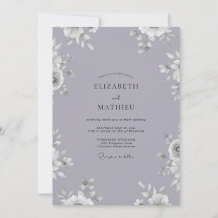Convite Casamento Pétala Violeta Suave