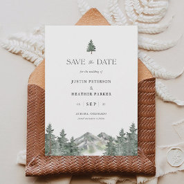 Convite Casamento Pine Tree Mountain Salve As Datas