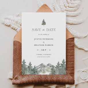 Convite Casamento Pine Tree Mountain Salve As Datas