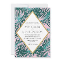 Casamento Pink Palm Deco