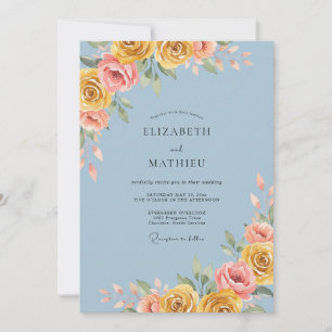 Convite Casamento Pintado Aço Dourado