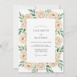Convite Casamento Pintado com Champanhe e Pêssego