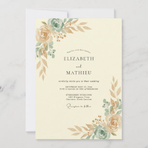 Convite Casamento Pintado com Champanhe Espuma do Mar