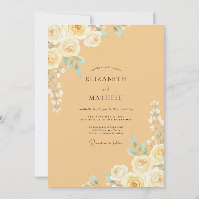 Convite Casamento Pintado com Mel (Frente)