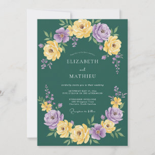 Convite Casamento Pintado com Mostarda Violeta
