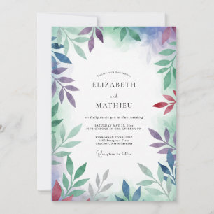 Convite Casamento Pintado de Âmbar Borgonha
