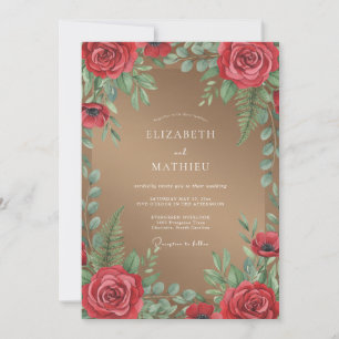 Convite Casamento Pintado de Carmesim Tão