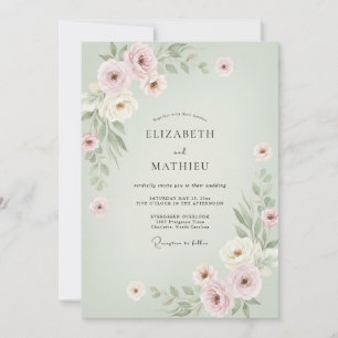 Convite Casamento Pintado de Celadon Roxo