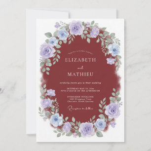 Convite Casamento Pintado de Lavanda Marrom