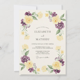 Convite Casamento Pintado de Milho Violeta