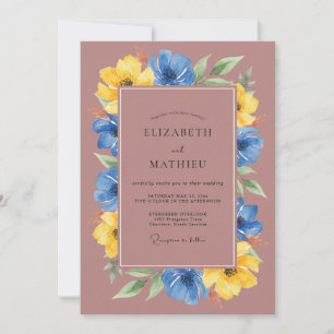 Convite Casamento Pintado de Mostarda Malva