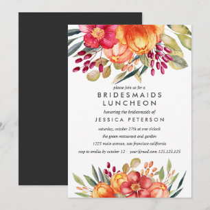 Convite Casamento pintado do almoço das damas de honra da