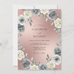 Convite Casamento Pintado em Mauve Empoeirado e Silenciado