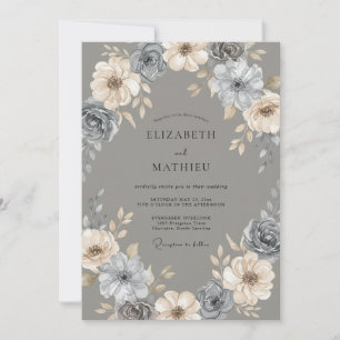 Convite Casamento Pintado em Slate Soft Champagne