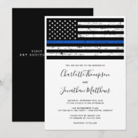 Casamento Policial Da Polícia Da Linha Azul Thin I