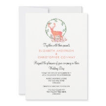 Casamento Por Aquarela Botânica De Reindeer Rustic