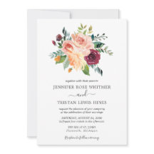 Casamento por Aquarela de Blooms Florais Botânicos