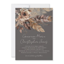 Casamento por Aquarela Floral Elegante Boho Earthy