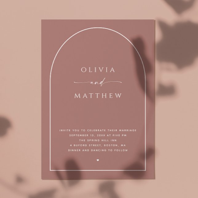 Convite Casamento por Rosa de Seda Escuro | Foto Romântica (Criador carregado)