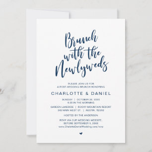 Convite Casamento poste, Brunch com os recém-casados, Elop