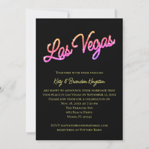 Convite Casamento Poste Colorido Las Vegas Sparkles