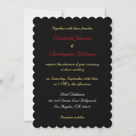 Convite Casamento Prata Dourado Preto Elegante Personaliza