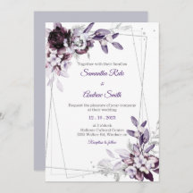 Casamento prateado com roxo e Lavanda