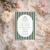 Casamento Préppy de Cabana Listrada Verde Escuro