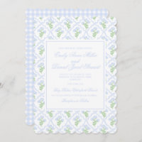 Casamento Preppy Hydrangea Watercolor Trellis