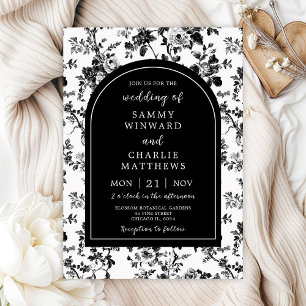 Convite Casamento Preto Antigo Chinoiserie