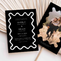 Casamento Preto da Linha de Desenho da Mão Quirky