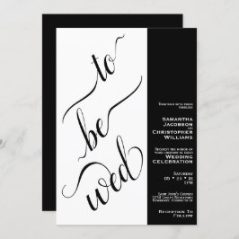 Convite Casamento Preto e Branco com 2 Pane Mínimo