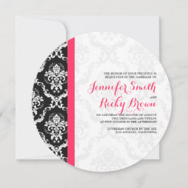 Convite Casamento preto e branco Elegante monograma
