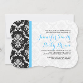 Convite Casamento preto e branco Elegante monograma