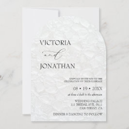 Convite Casamento preto e branco mínimo legante