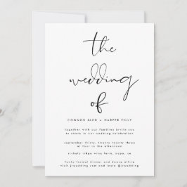 Convite Casamento preto e branco moderno