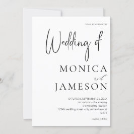 Convite Casamento Preto e Branco Moderno 3