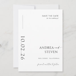 Convite Casamento Preto e Branco Salvar a Foto da Data