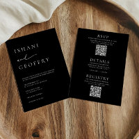 Casamento preto e branco tudo em um tamanho 6,5"x8