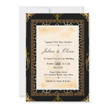 Casamento Preto e Dourado Art Déco Vintage