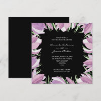 Casamento Preto Floral de Watercolor