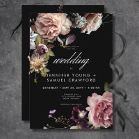 Casamento Preto Floral Opulente de Pastel Moody Da