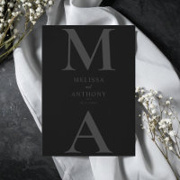 Casamento Preto Fosco Minimalista Moderno