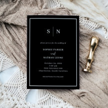 Casamento Preto Minimalista e Chic | Borda Branca