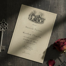 Casamento Preto Vintage Gótico Toile Bege