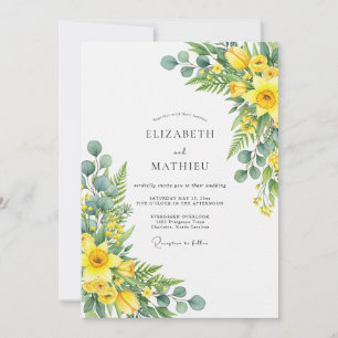 Convite Casamento Primavera Amarela Efervescente