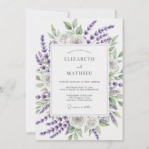 Convite Casamento Primavera Verdejante Lavanda
