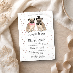 Convite Casamento Pug Cachorro