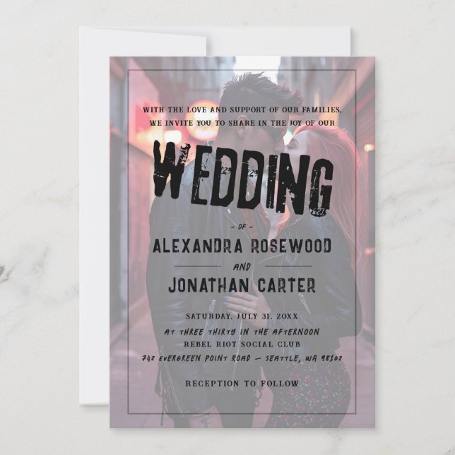 Convite Casamento Punk (Frente)